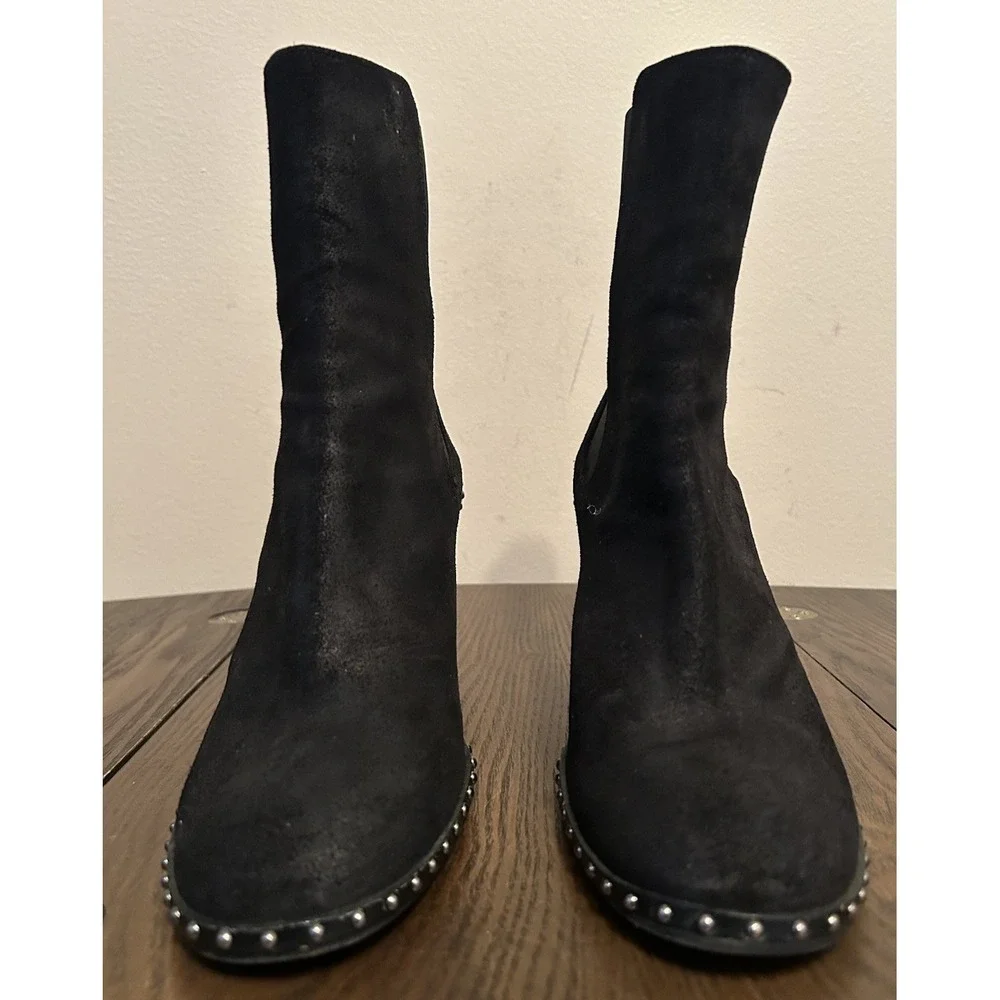 Rag &Bone Romi‎ Studded Black Suede Chelsea Boots Women's Size 9.5 EU40